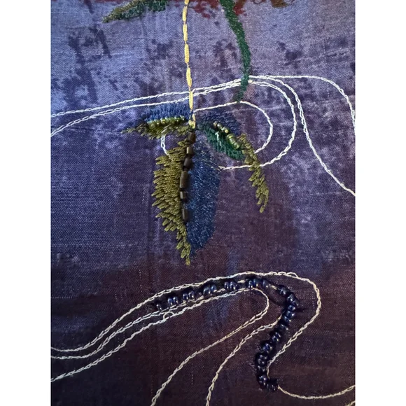 Vintage Chicos size 3 (16) silk top with embroidery NWOT - Picture 9 of 12